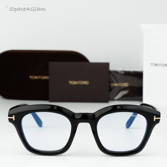 Tom Ford Women Eyeglasses Black Blue Light Block Square FT5961-B 001 BRAND NEW main image 8